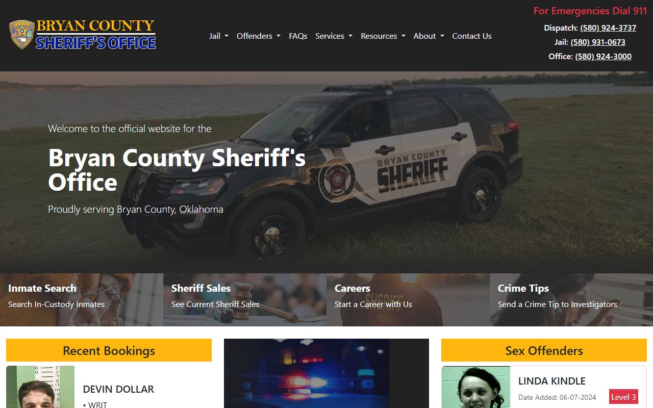 Bryan County police records - Sheriff's Office website
