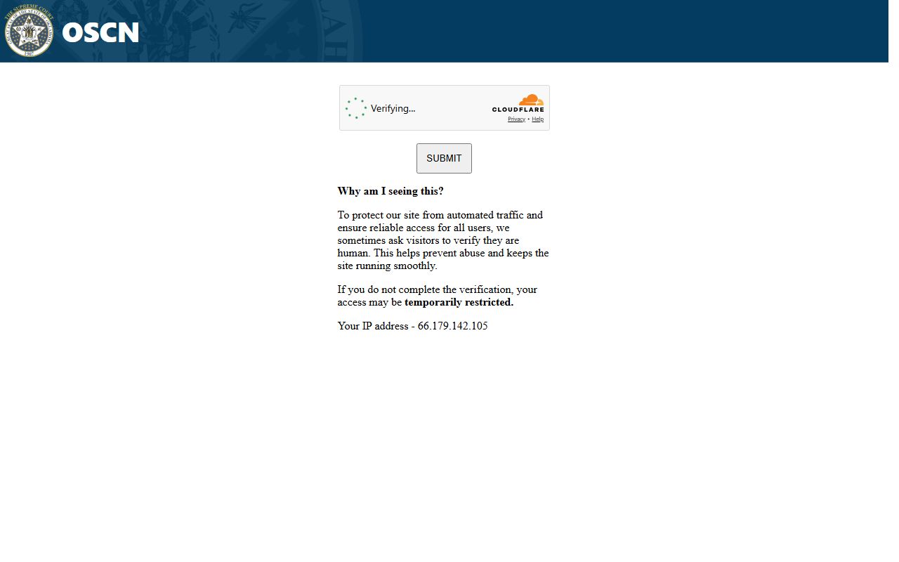 Craig County court records on OSCN