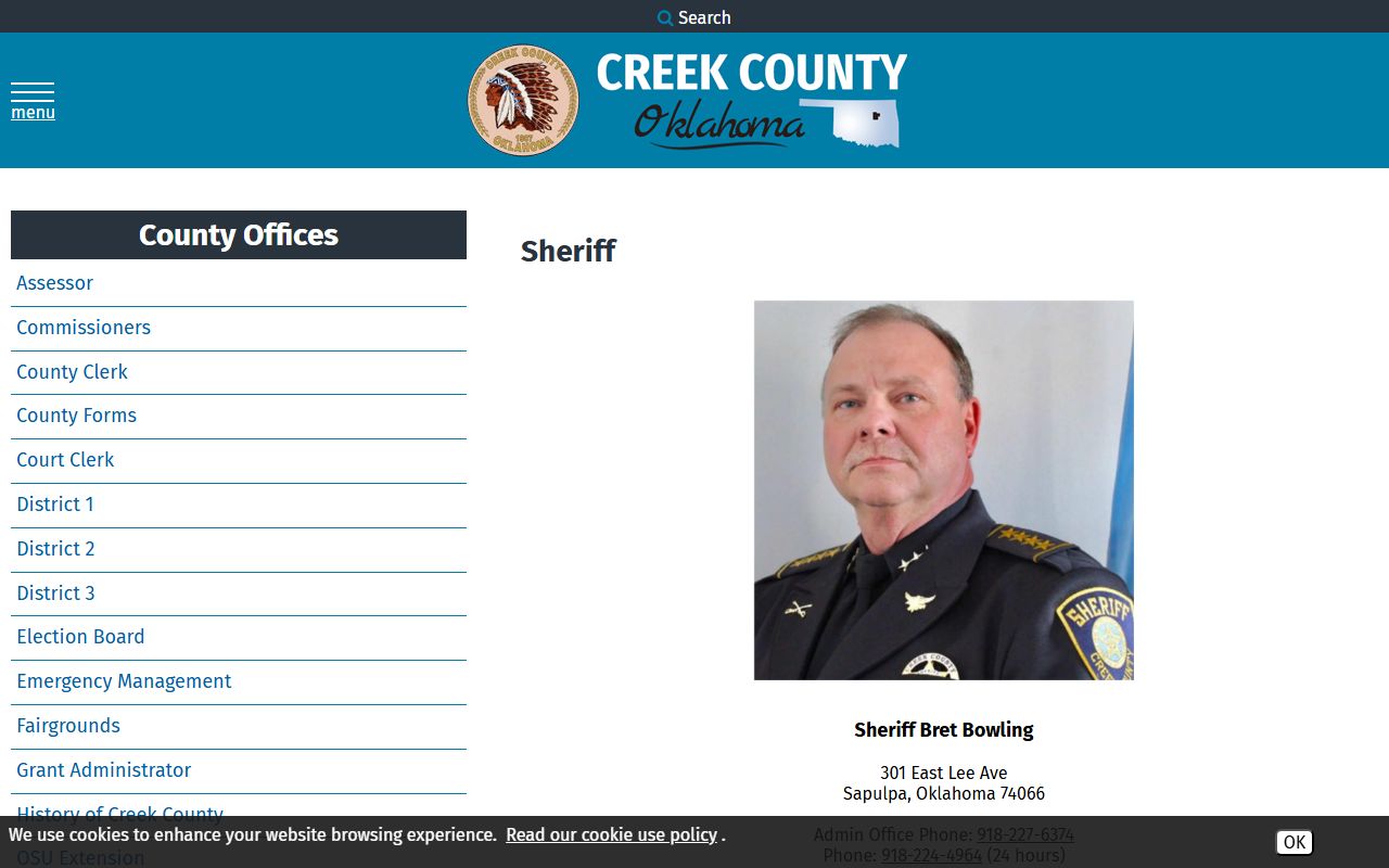 Creek County Sheriff's Office - police records in Sapulpa, Oklahoma