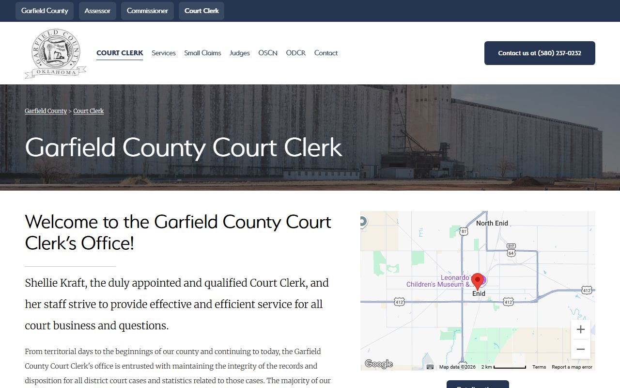 Garfield County Court Clerk website - police records and court case files