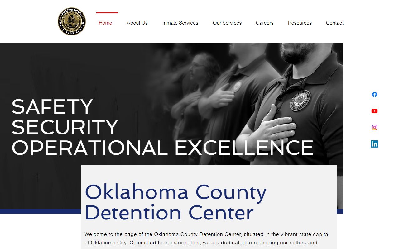 Oklahoma County Detention Center website for searching Oklahoma County police records and inmate data